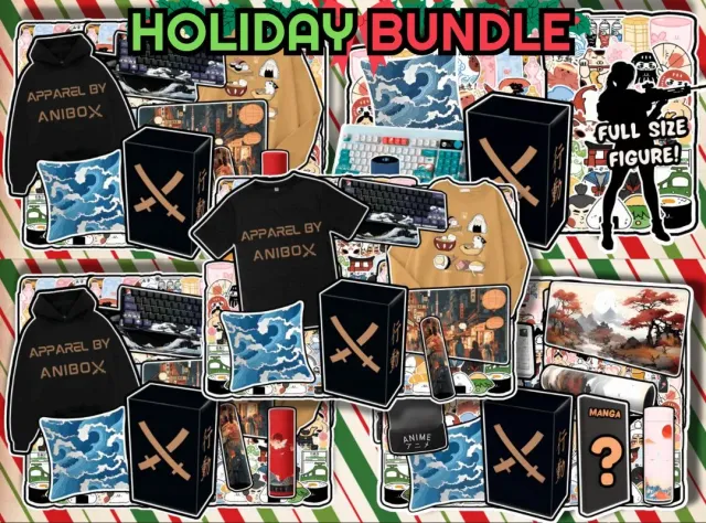 Anibox Holiday Anime Bundle animeboks med klær størrelse XS–XXXL
